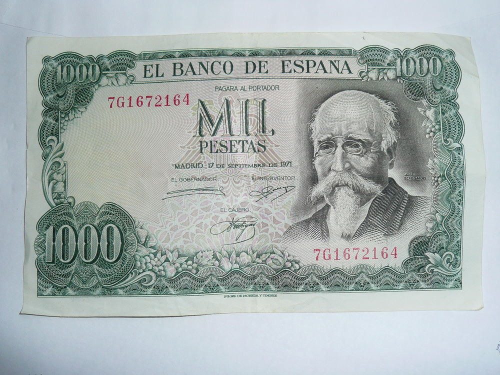 Billet 1000 pesetas 1971 