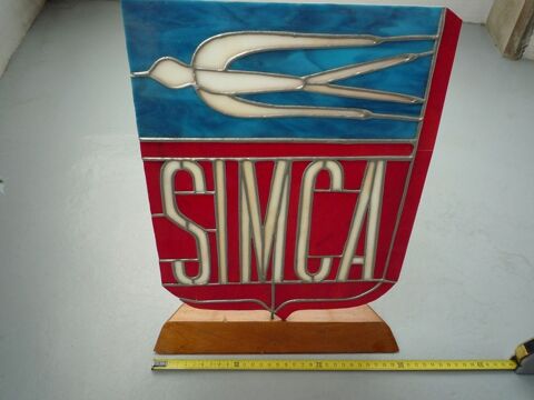 Blason SIMCA - Vitrail artisanal Paris 13 (75)