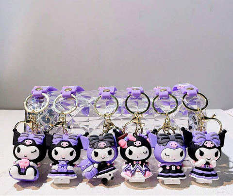 Porte-cl KUROMI japon manga anime mode hello kitty kawaii 4 Fèves (57)