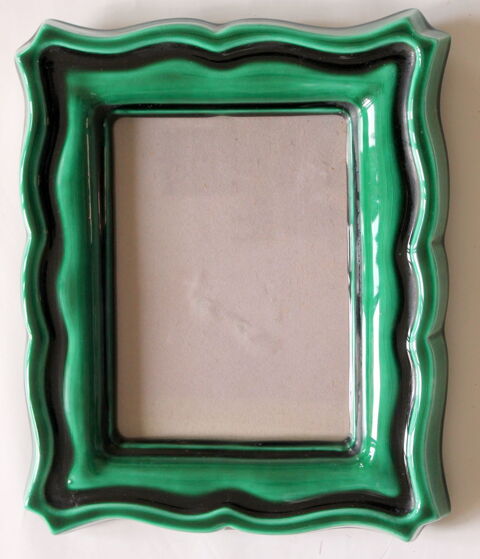Cadre photo � poser c�ramique verte 1940-1950 50 Issy-les-Moulineaux (92)