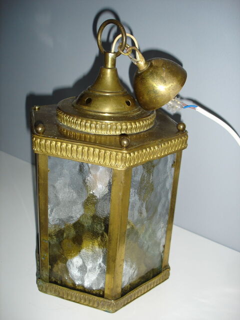 LANTERNE Ancienne d'époque en Laiton et Cuivre. 40 Aix-les-Bains (73)