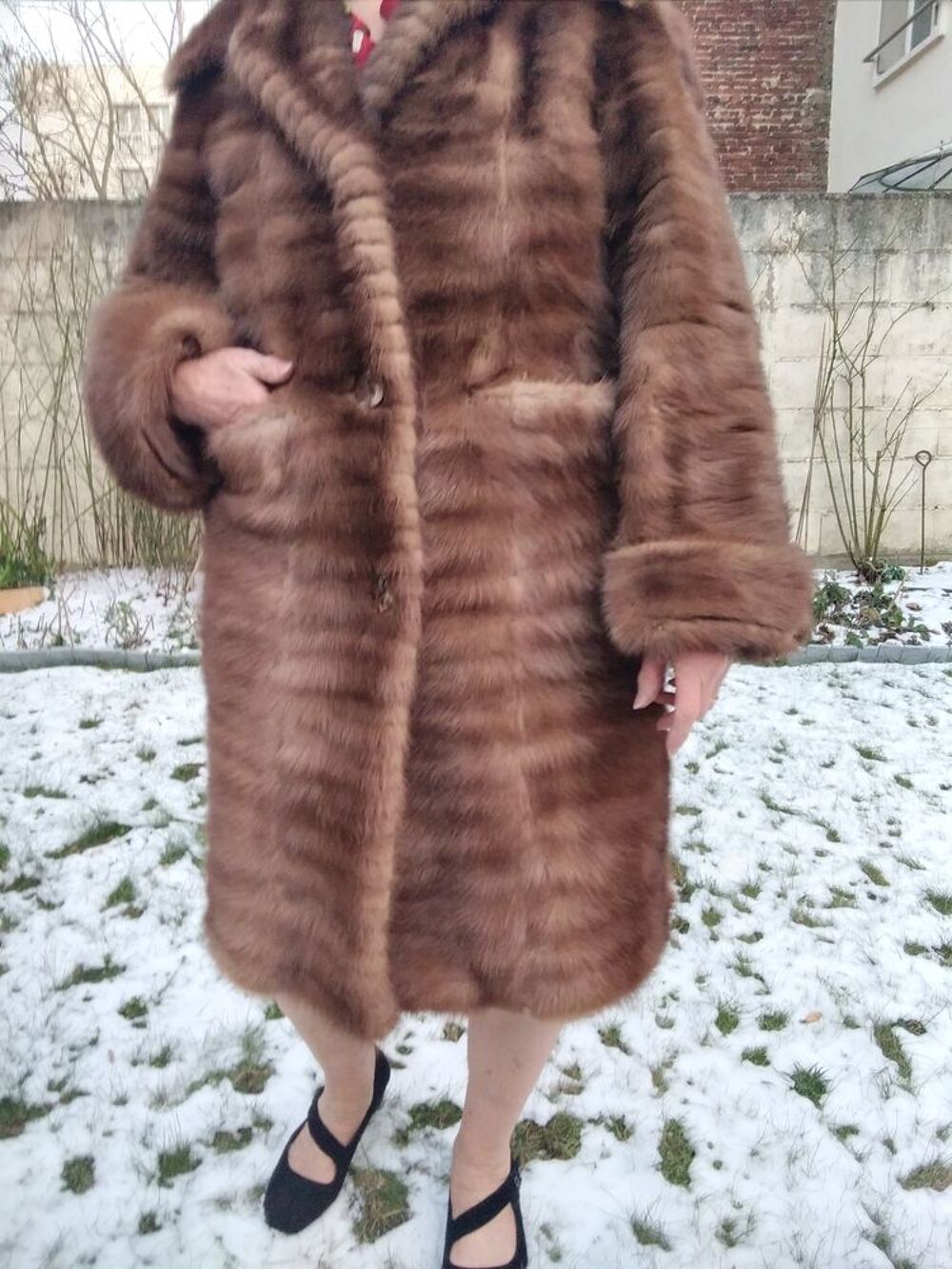 Manteau de vison peu port&eacute; Vtements