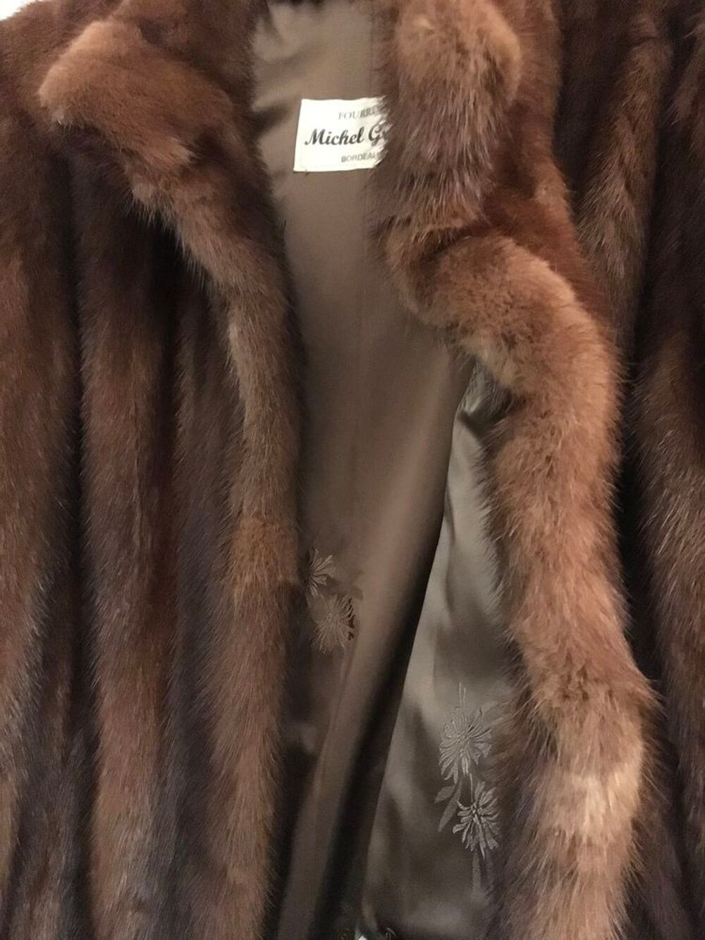 Manteau vison marron Vêtements