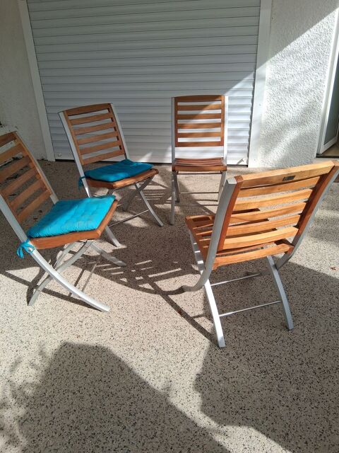 salon de jardin ' 4 CHAISES BOIS vernis 100 Pérols (34)