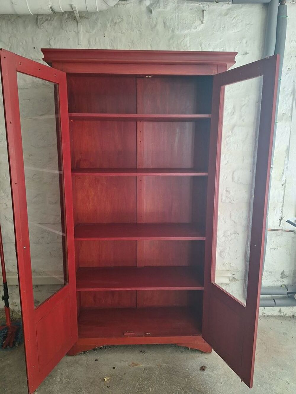Armoire vitrine rouge Meubles