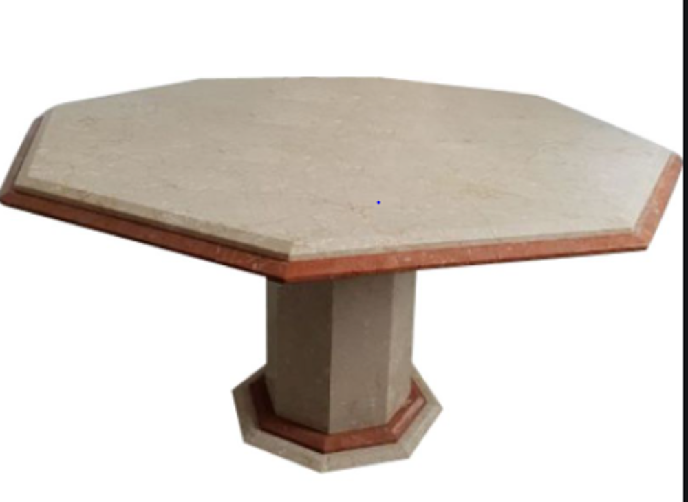 Table en marbre octogonale Meubles