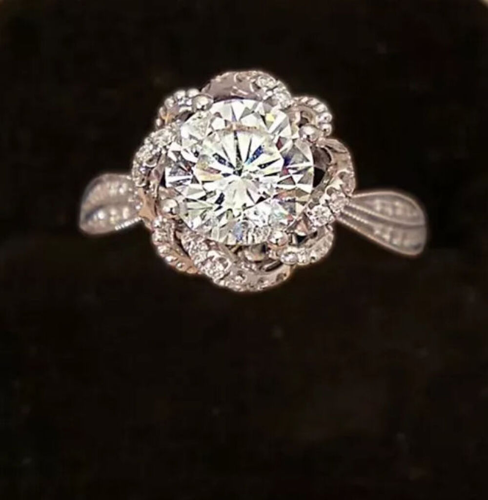 Bague en diamant Moissanite Bijoux et montres