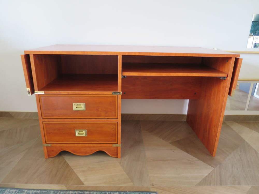 Bureau Gautier-large plateau &agrave; rabats-2 tiroirs Meubles