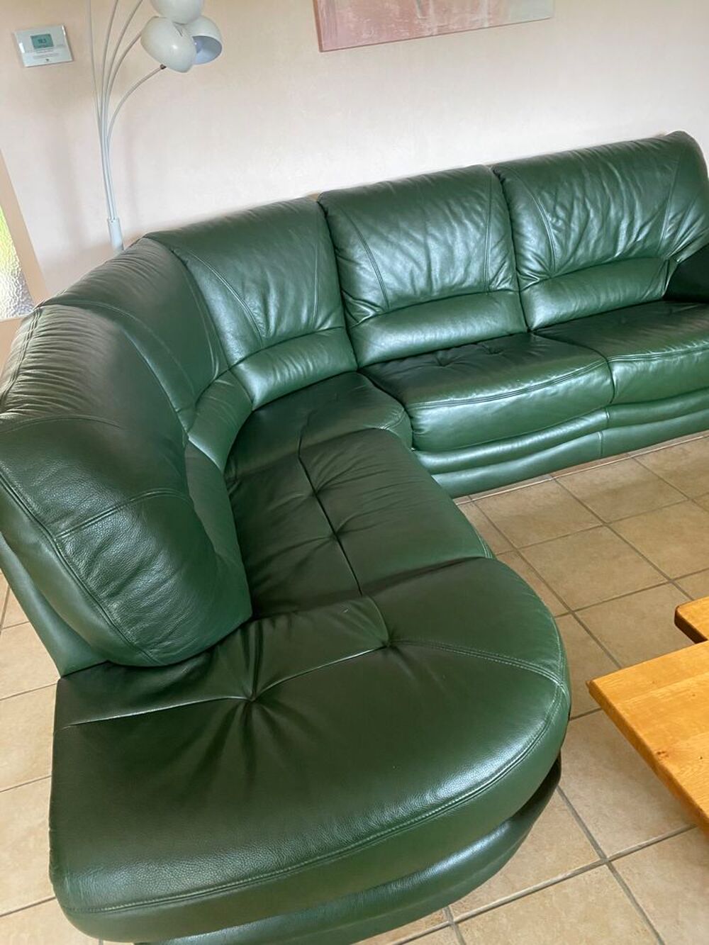 CANAPE D'ANGLE EN CUIR VERITABLE 5 PLACES Meubles
