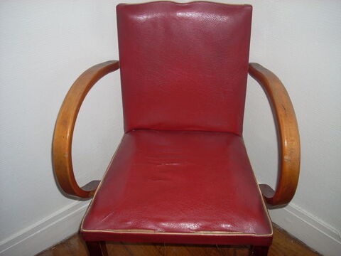4. FAUTEUIL   CUIR ANCIEN   200� les 4 200 Fontainebleau (77)