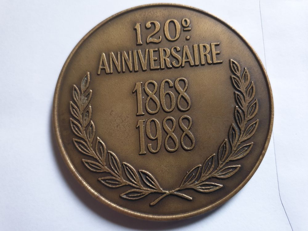 M&eacute;daille 120e Anniversaire
1868-1988 