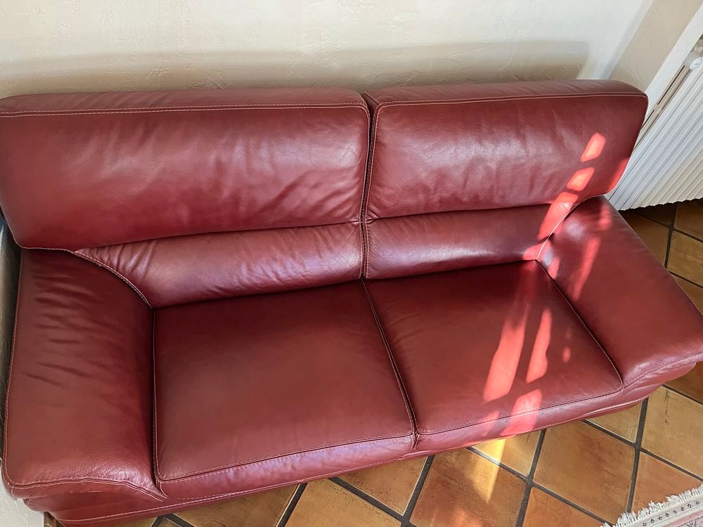 canap&eacute;, 2,3 places cuir v&eacute;ritable buffle Meubles