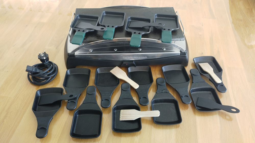 Raclette Pierrade 2-en-1 Tefal Inox &amp; Design Electroménager