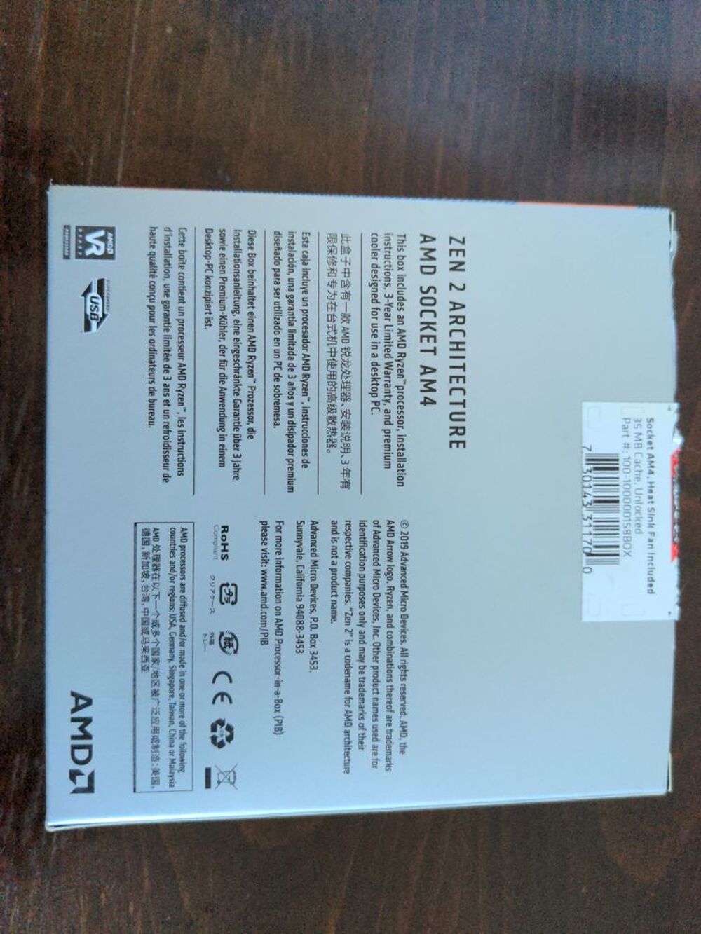 Processeur AMD Ryzen 5 3500X Matériel informatique