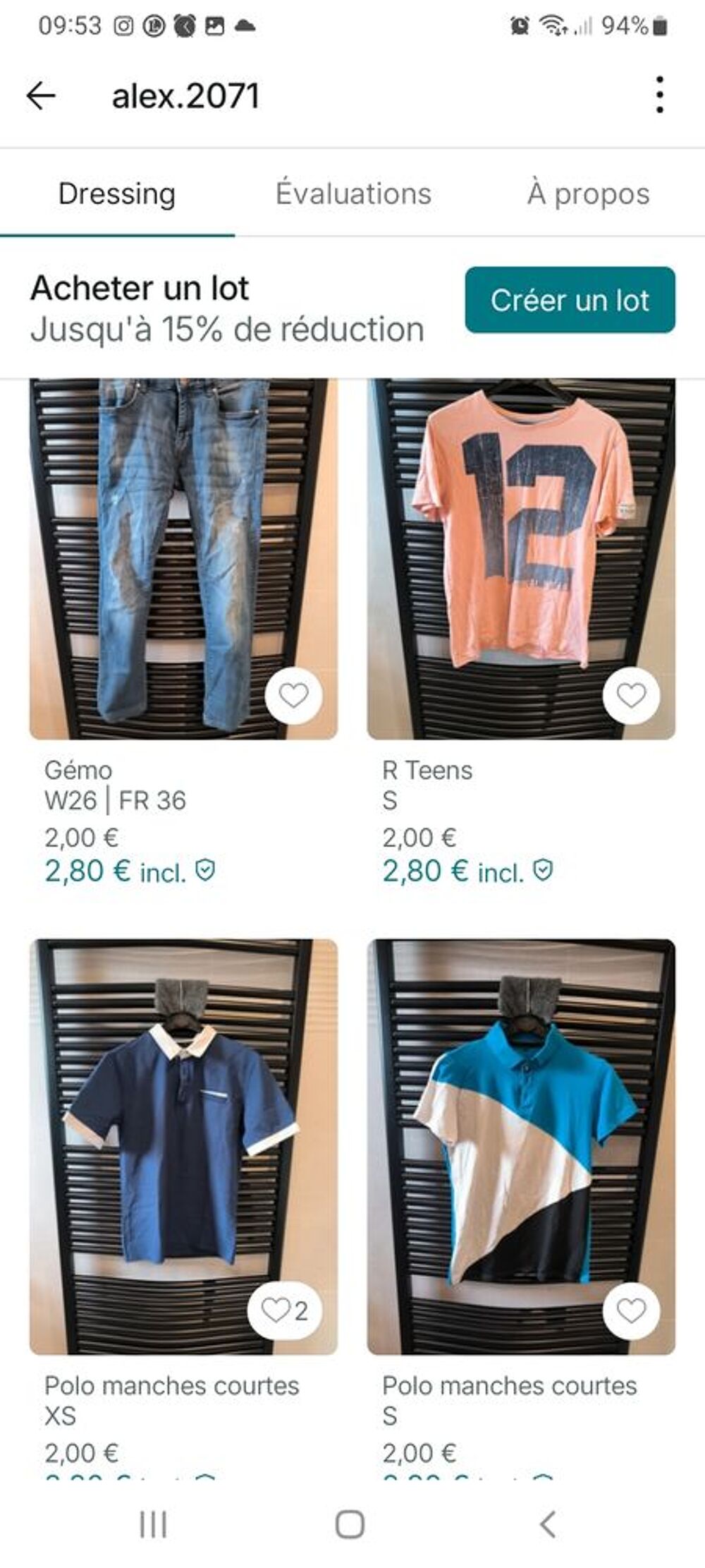 V&ecirc;tements homme Vêtements