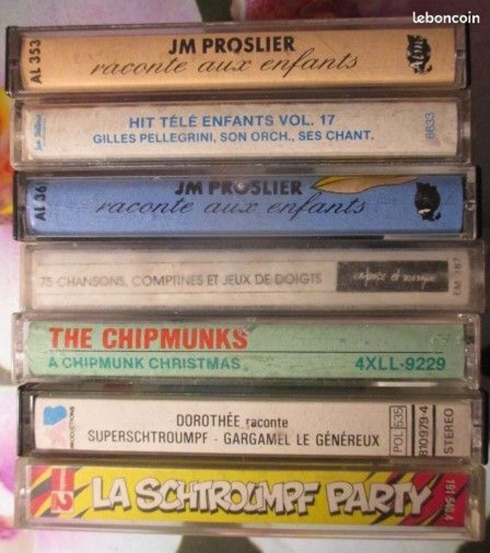 Cassettes audio pour enfants 
CD et vinyles