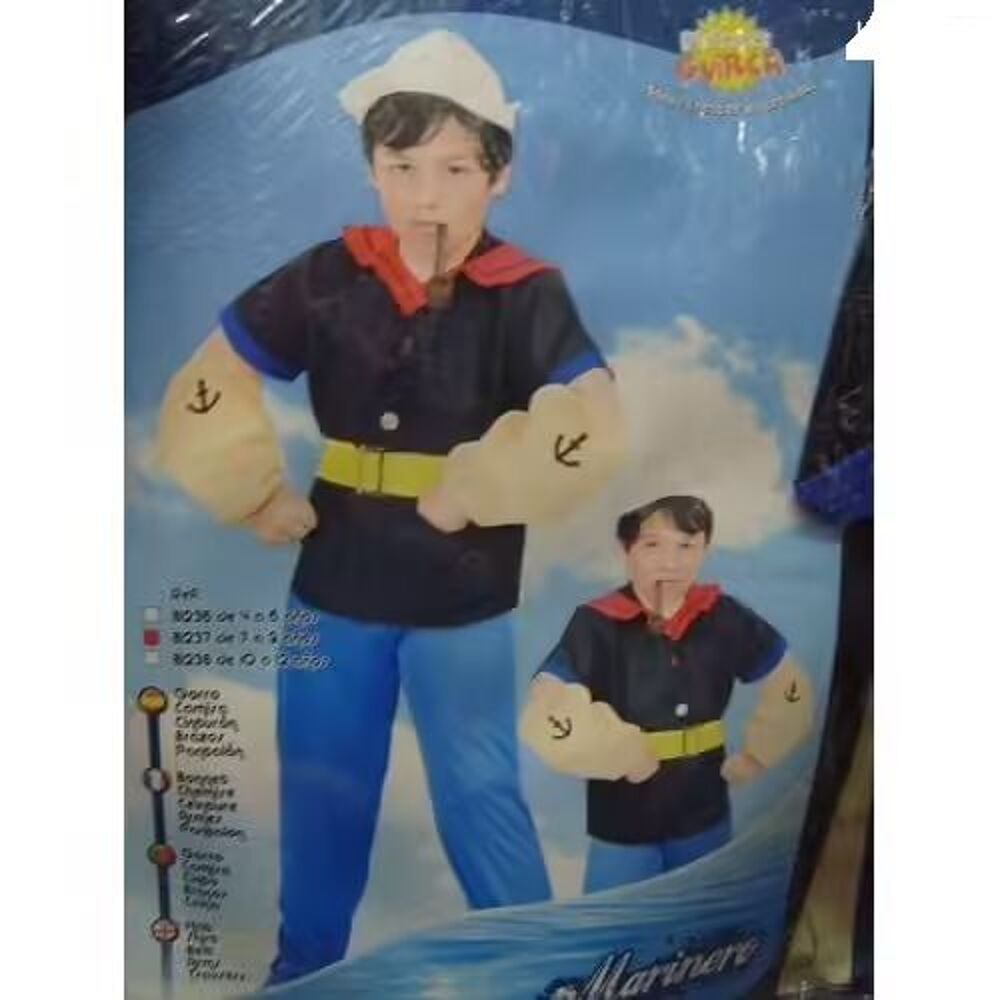 Costume Marin "Popeye" 7 / 9 Ans
Vêtements enfants