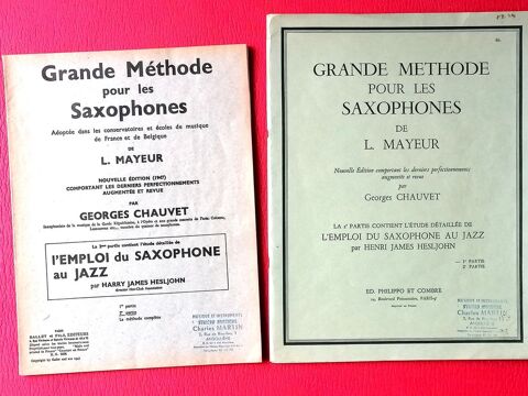 METHODES ''MAYEUR'' pour saxophones. 18 Châtillon (92)