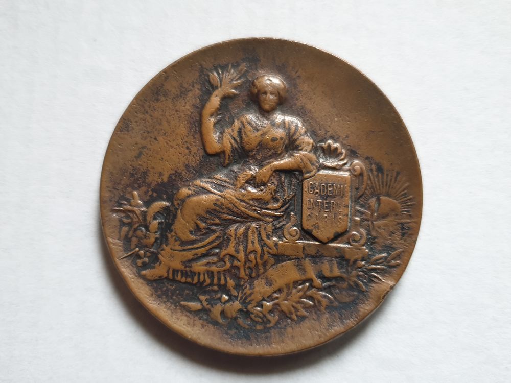 M&eacute;daille Acad&eacute;mie International PARIS 