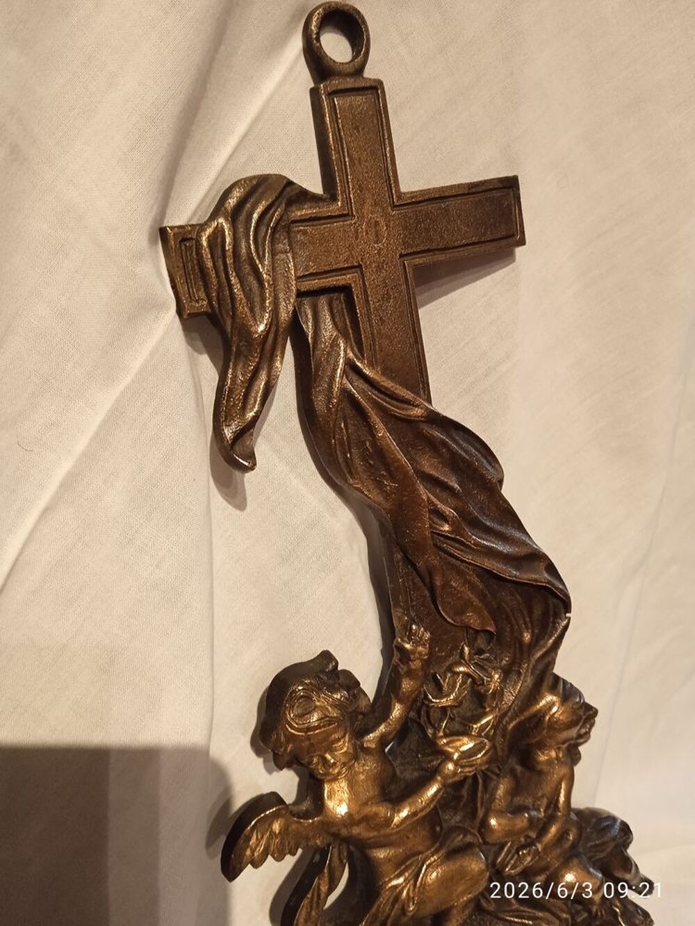 Tr&egrave;s BEAU ET GRAND B&eacute;nitier EN BRONZE ANCIEN &eacute;poque XIXe 