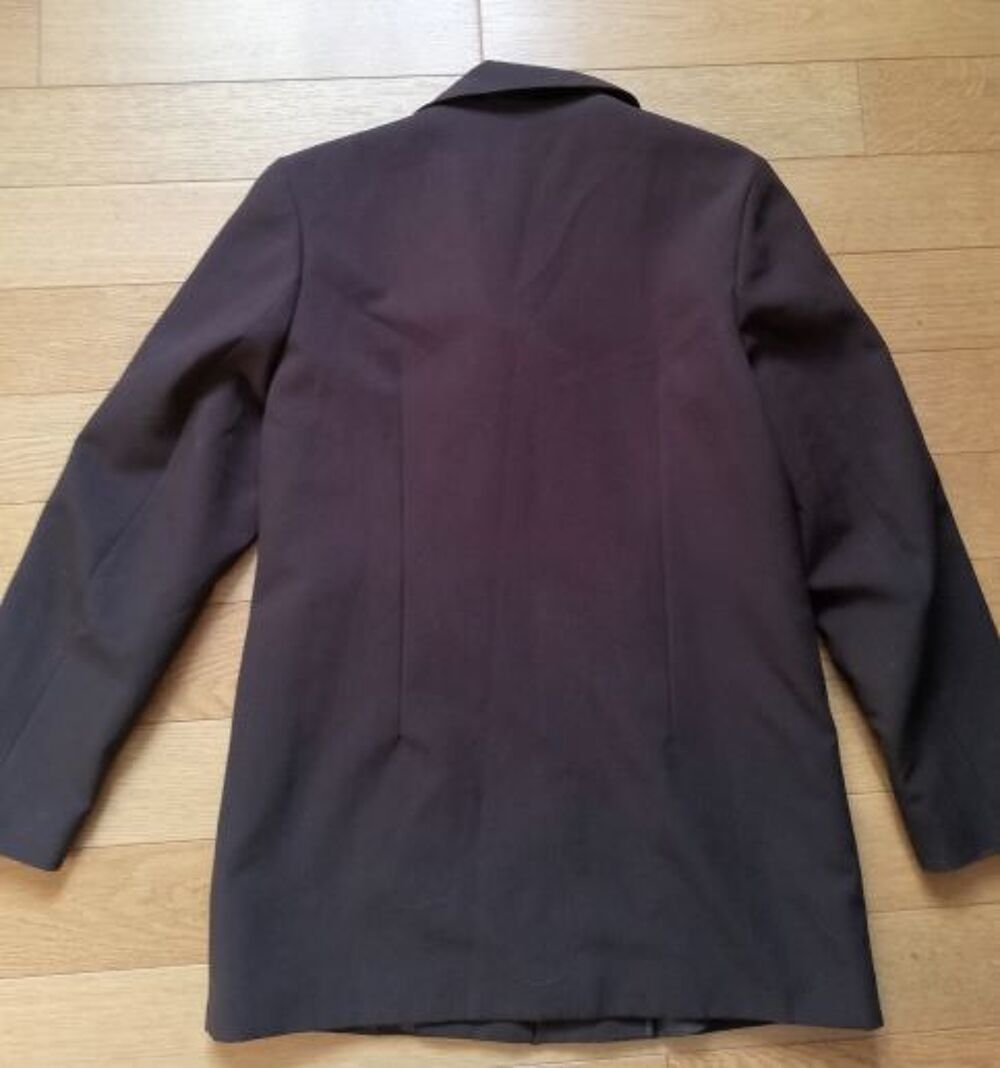 Belle veste marron doubl&eacute;e poches T 38 Vtements