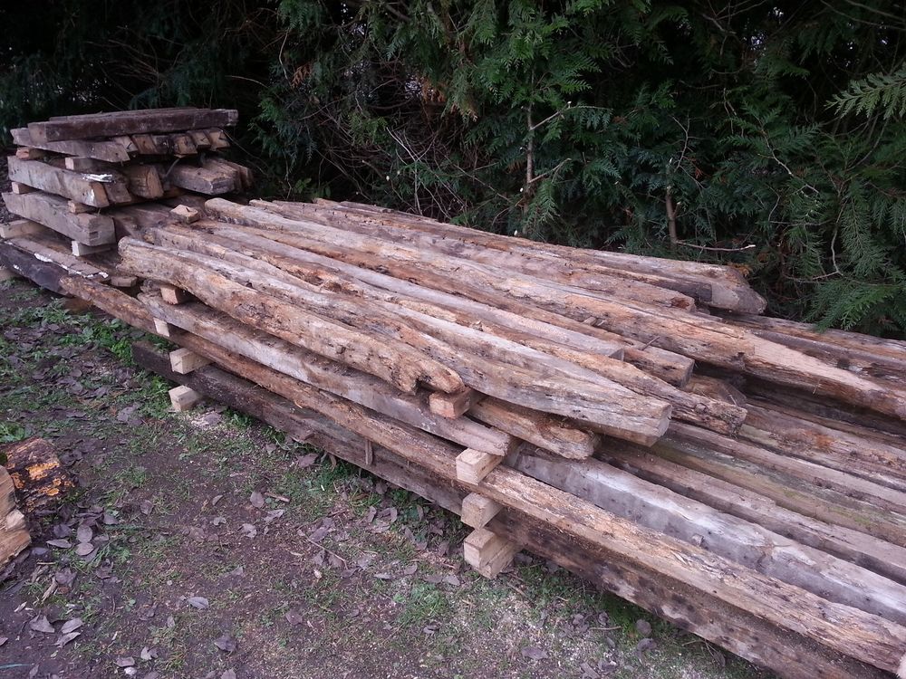 Poutres et solives anciennes ch&ecirc;ne et peuplier Bricolage