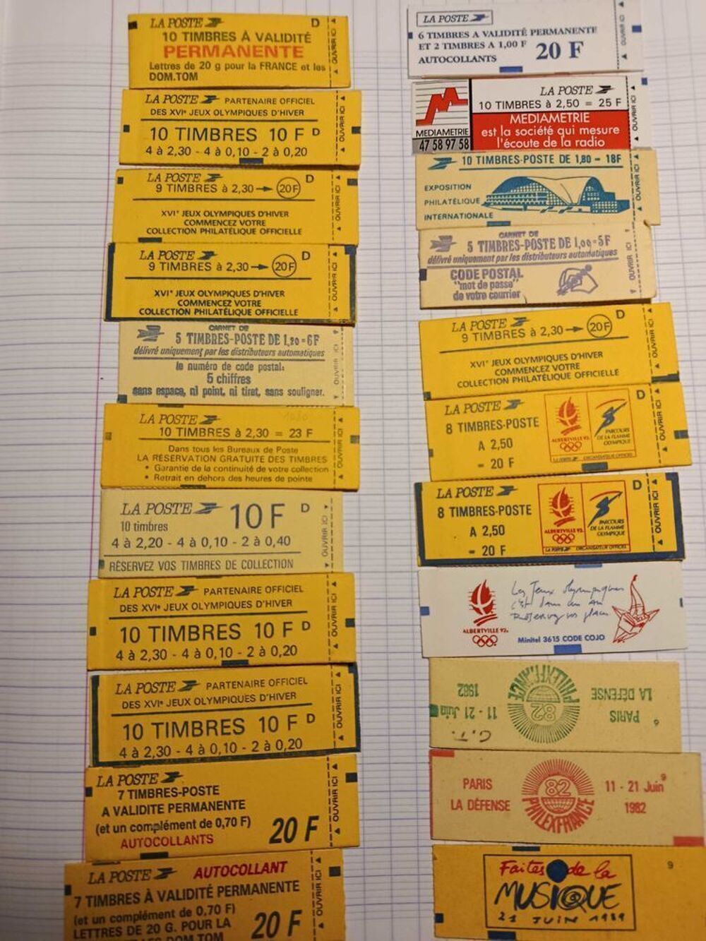 carnet de timbres collection 