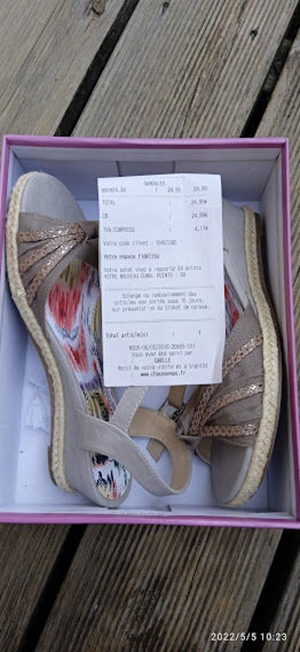 Sandalettes semelles compens&eacute;es 38 Chaussures