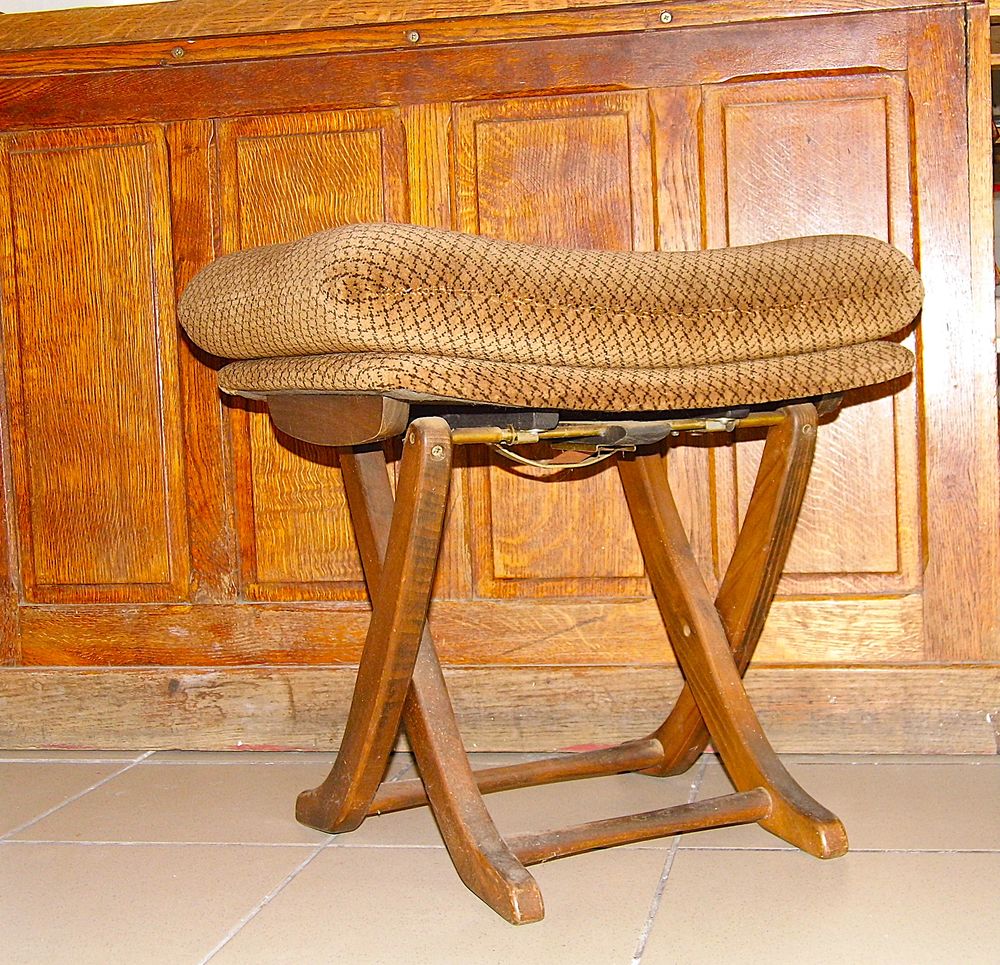 Ottoman repose pieds ann&eacute;es 80 chaise tabouret meuble pouf Meubles