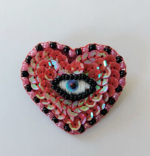 Broche coeur  8 Dombasle-sur-Meurthe (54)