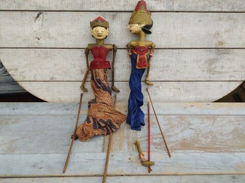 Anciennes Marionnettes Bali Th��tre Indon�sien Indon�sie 60 Loches (37)