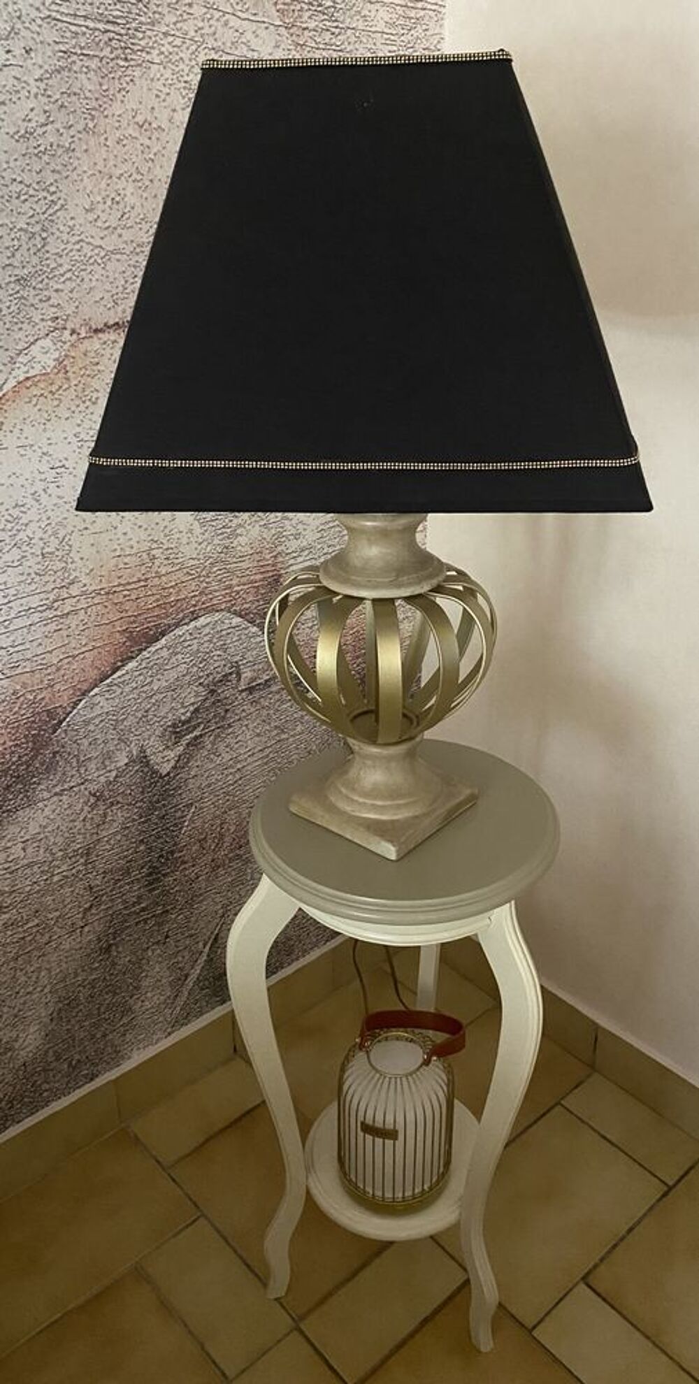 SCELLETTE ANCIENNE BOIS MASSIF CUSTOMISEE GRIS Meubles