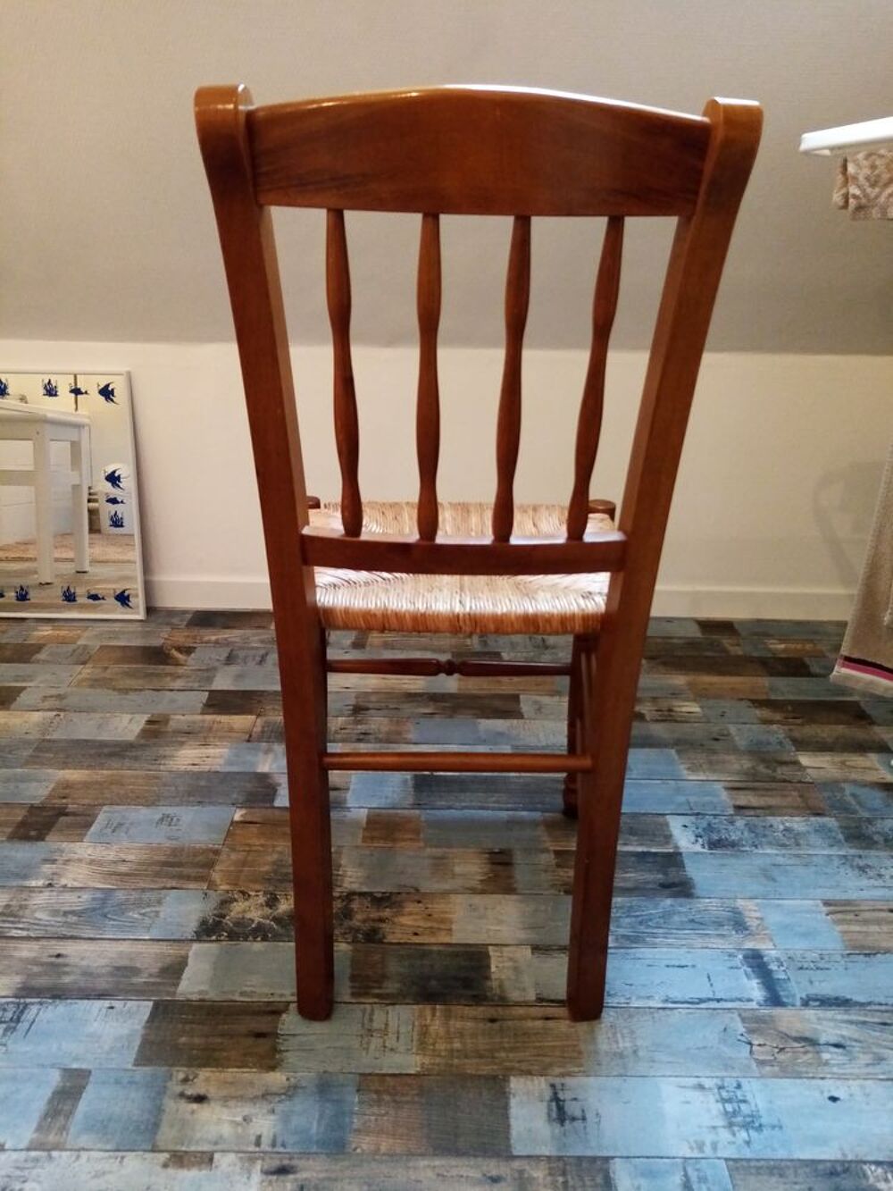 Chaise en ch&ecirc;ne dessus paille Meubles
