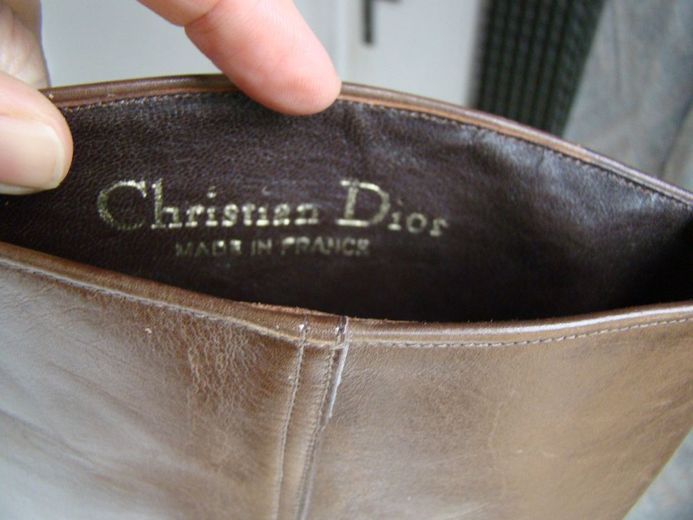 Bottes en cuir Christian Dior T. 37 &frac12; - Vintage Neuves Chaussures