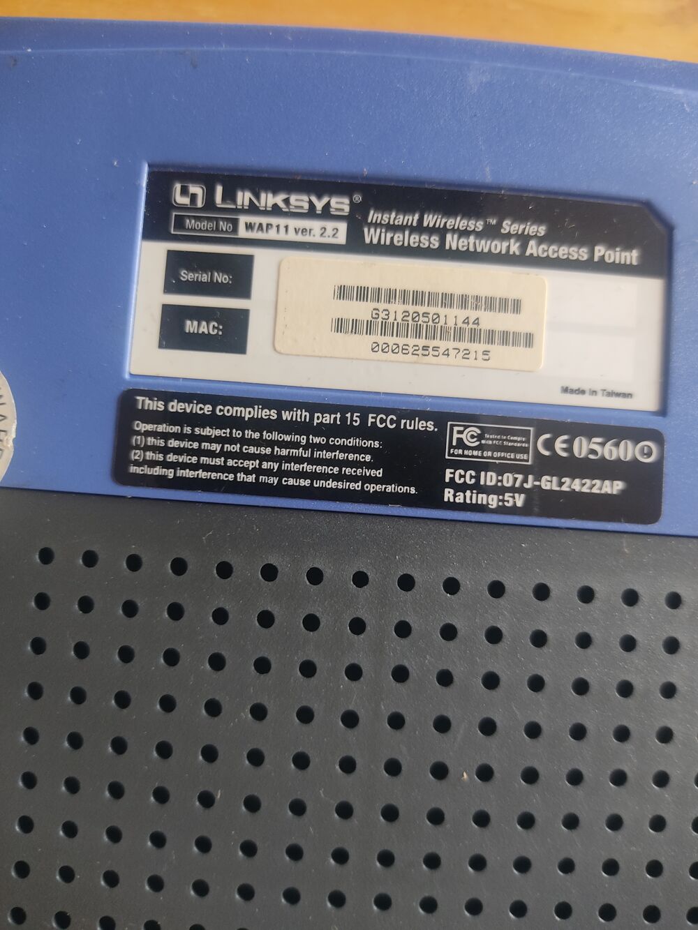 Passerelle wifi Lynksys
Matériel informatique