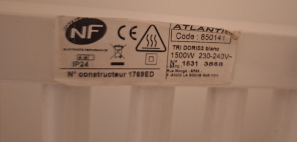 S&egrave;che serviette Atlantic Electroménager