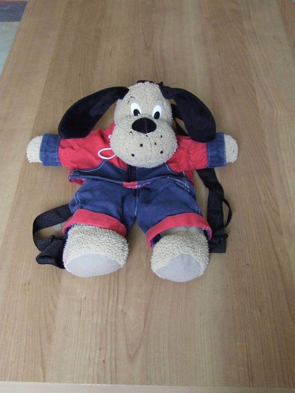 Sac &agrave; dos en peluche, Chien beige, TBE Jeux / jouets