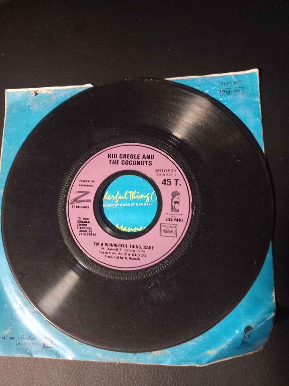 45 Tours Kid cr&eacute;ole et the coconuts I'm a wonderful thing CD et vinyles