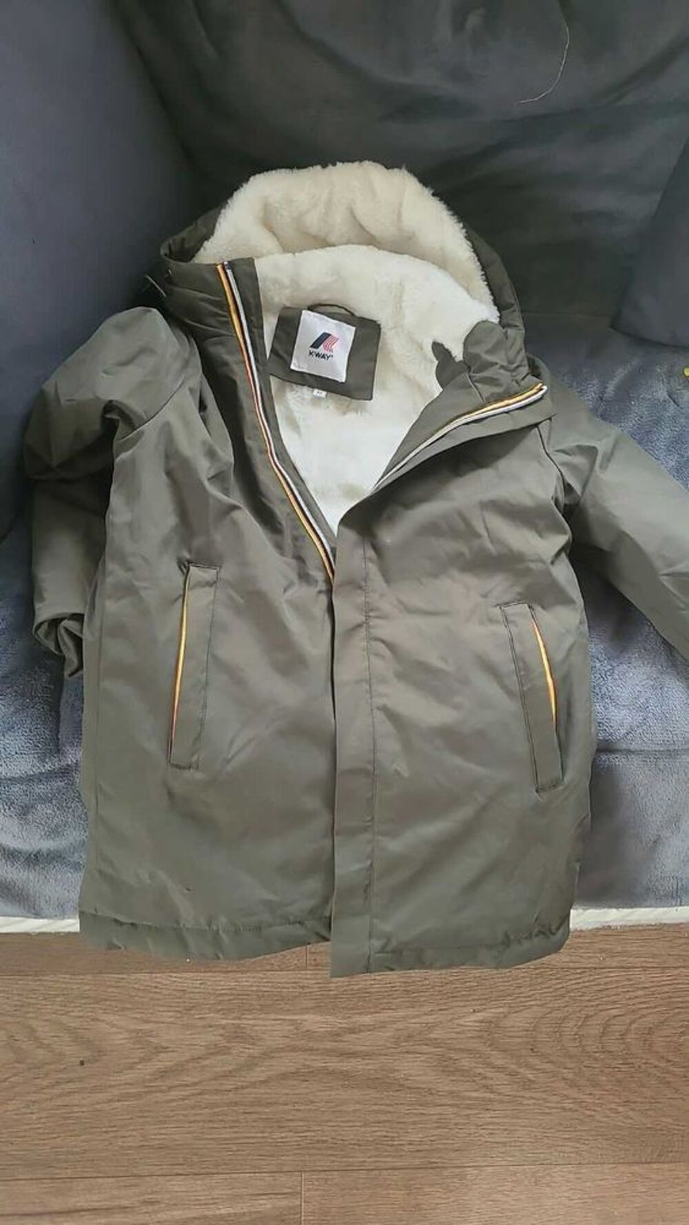 blouson hiver noir et kaki Vêtements