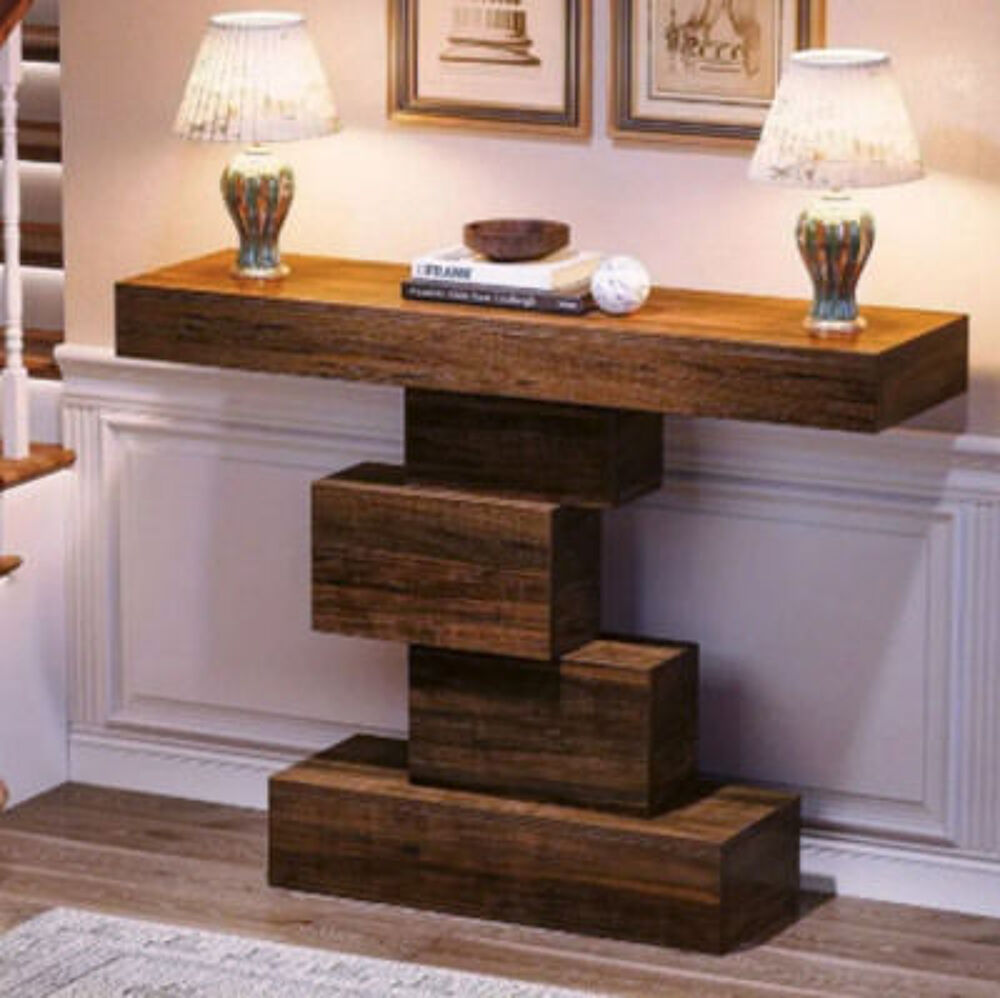 Console d'entr&eacute;e en bois massif ? Design architectural &amp; cha Meubles