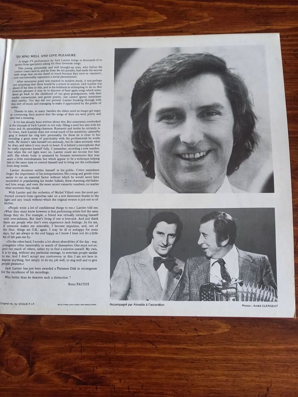 2 Disques 33 tours JACK LANTIER CD et vinyles