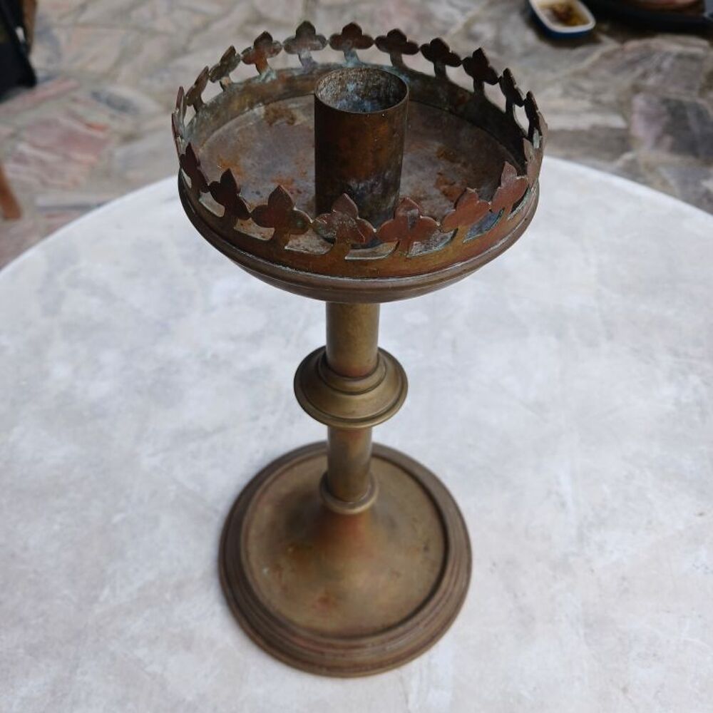 chandelier ancien laiton massif 
