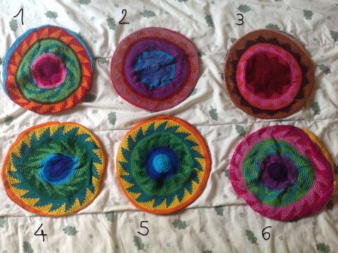 6 BONNETS MULTICOULEURS MIXTE TAILLE UNIQUE Envoi Possible 15 Tr�gunc (29)