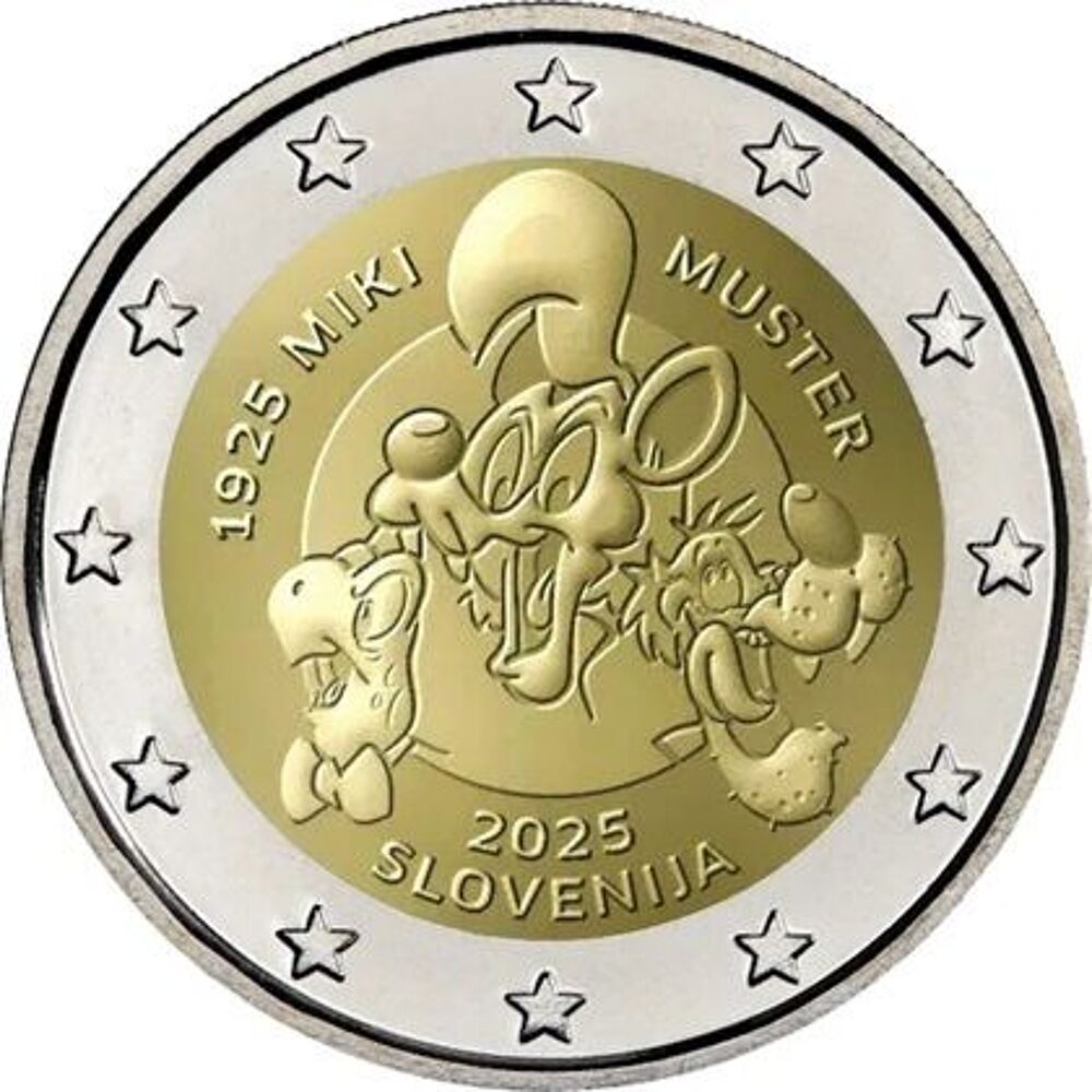 2 euros commemorative Slovenie 2025 Miki Muster UNC 