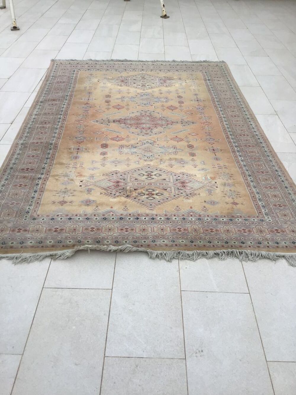 Tapis de salon 190 cm X 280 cm laine/soie Décoration