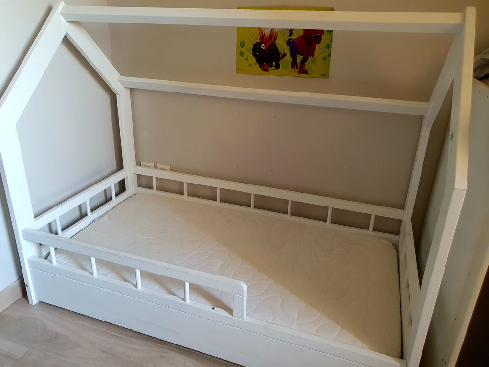  lit cabane pour enfant 70x140 (blanc) Mobilier enfants