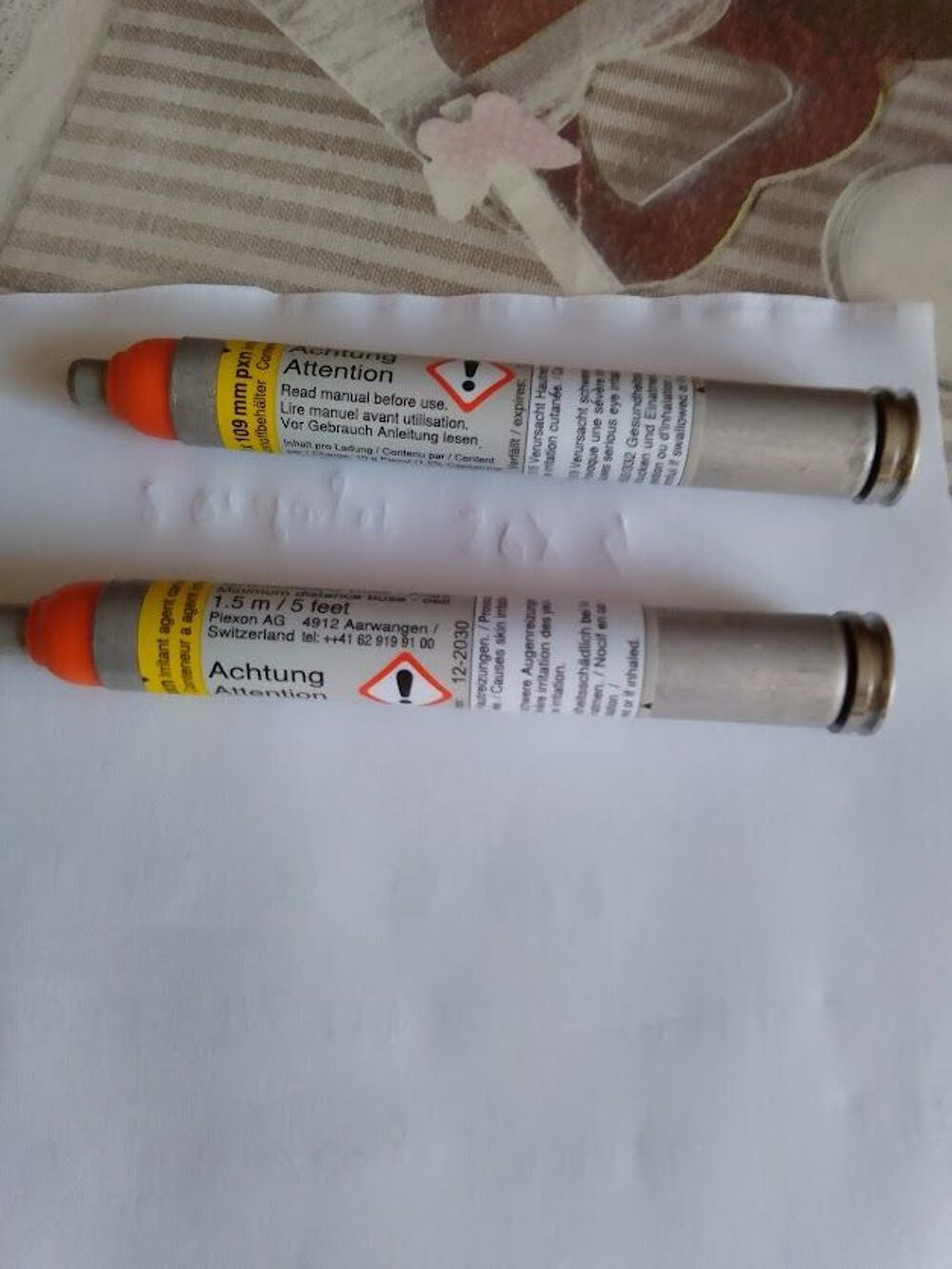 2 RECHARGES LACRYMOGENE POUR JPX 4 Sports