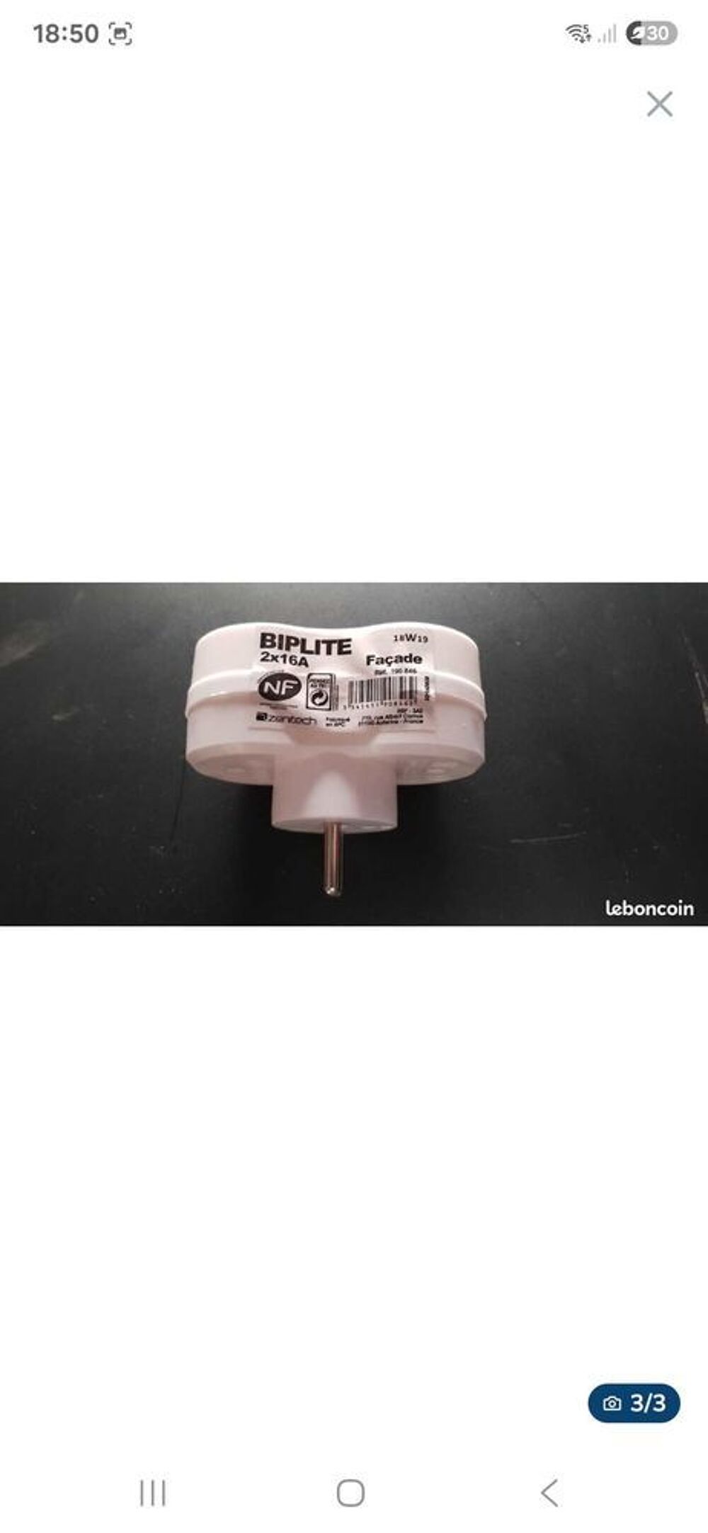 KIT DE 4 DOUBLE PRISE &agrave;LECTRIQUE NEUF 2&agrave;-16A Bricolage
