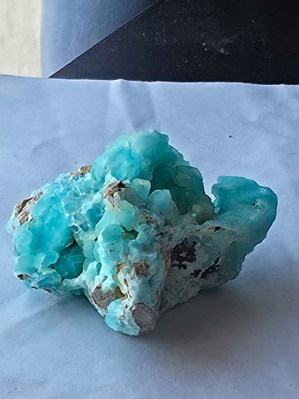 Pierre d'H&eacute;mimorphite Bleu Ciel de Collection-5,3 cm 