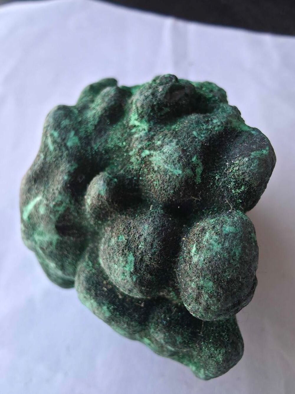 Rare Malachite Fibreuse Velout&eacute;e Katanga RDC-Collection 193g 